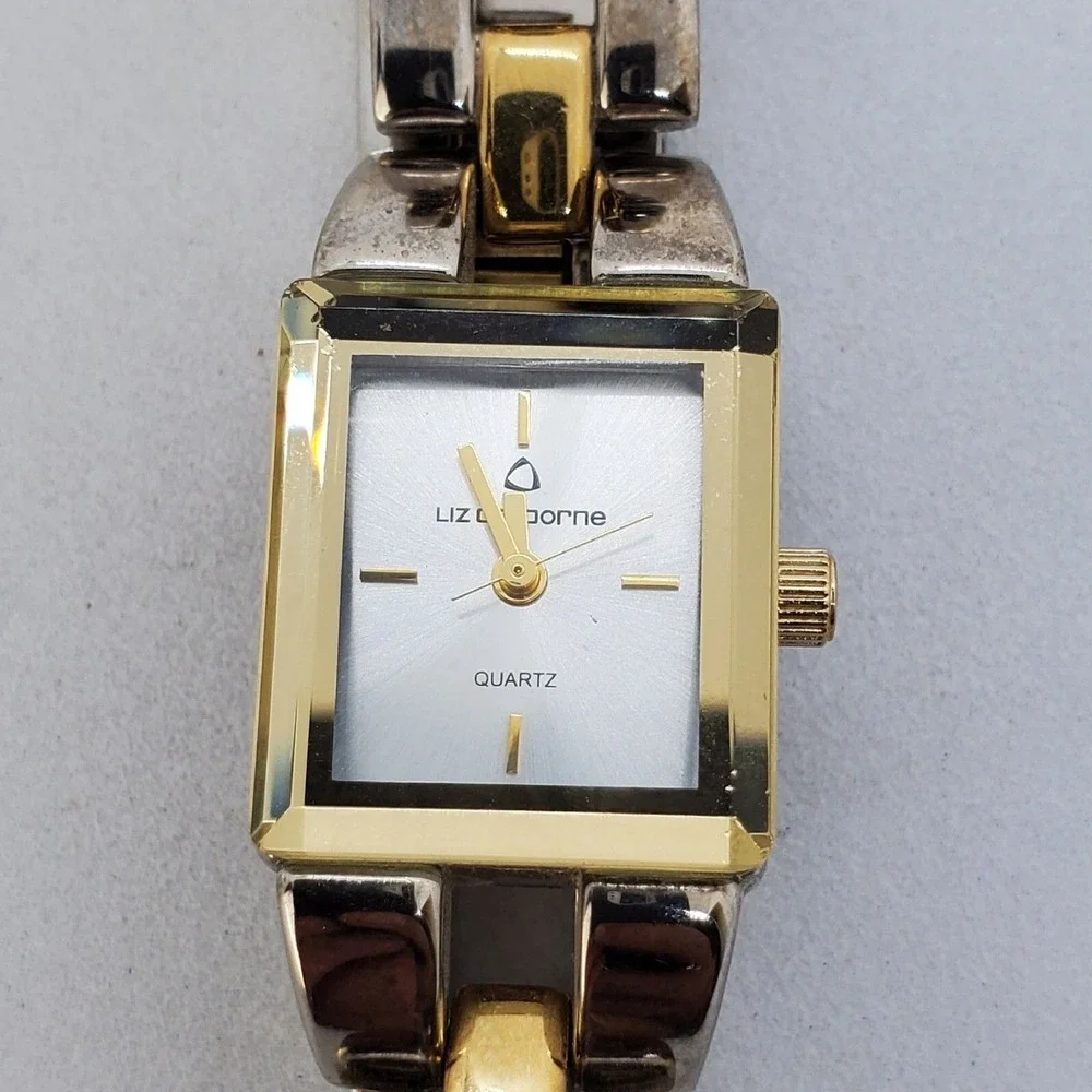 Liz Claiborne‎ Women's Watch 18MM Gray Dial Gray Gold Bracelet 5.75